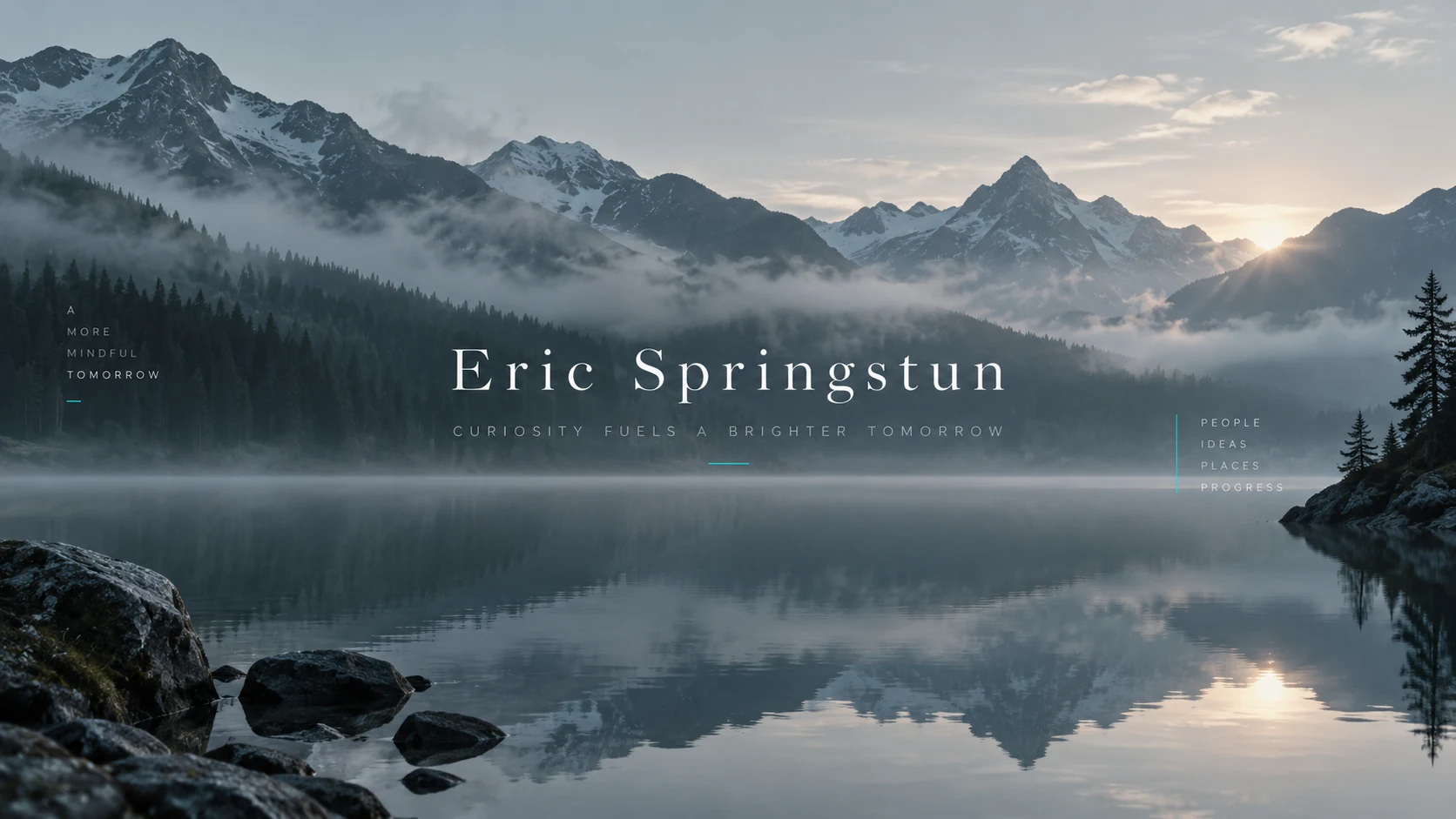 Misty lake representing clarity, perspective, and long-term thinking